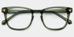Heather Square Green Glasses