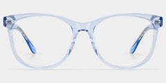 Julia Clear Blue Rectangle Glasses