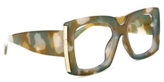 Yael Square Olive Glasses