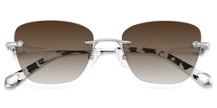Seth Rectangle Silver Glasses