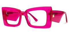 Mitia Rectangle Neon-Pink Glasses