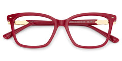 Theo Rectangle Red Glasses