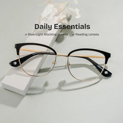 Lacey Browline Black Glasses