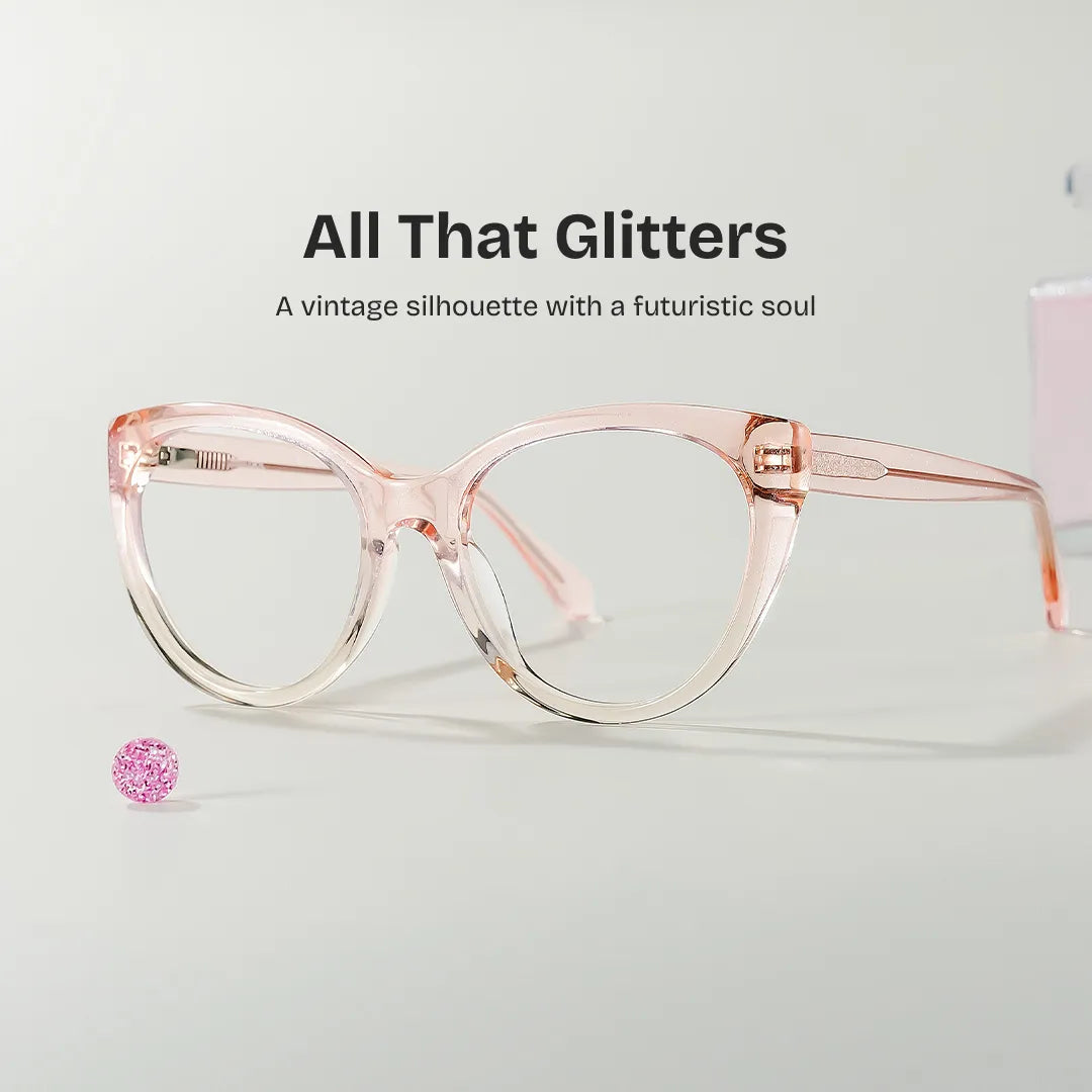 Kiera  Cat-eye Pink Glasses