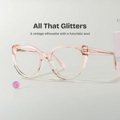 Kiera  Cat-eye Pink Glasses