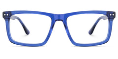 Emerson Rectangle Blue Glasses