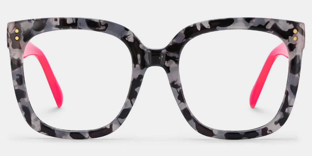 Ebony Square Gray-Tortoise Glasses