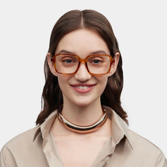 Talia Square Yellow Glasses