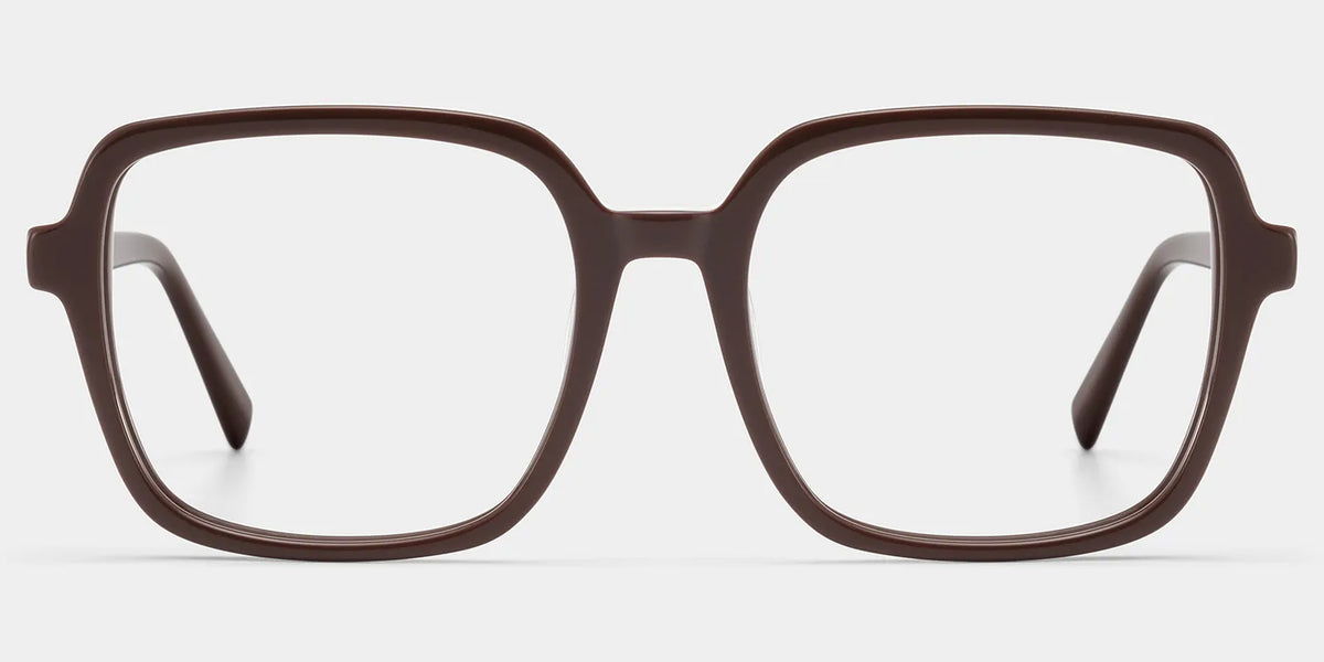Kenneth Dark Brown Square Glasses