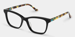 Faith Black Rectangle Glasses