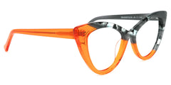 Maxine Cateye Orange Glasses