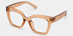 Malcolm Square Beige-Clear Glasses