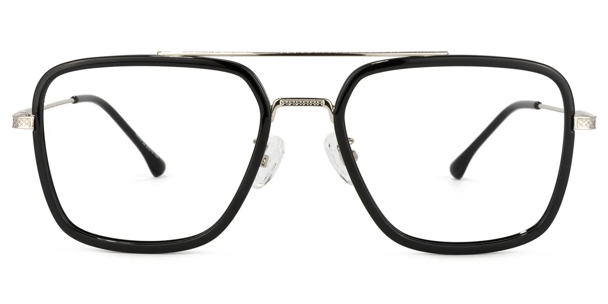 Nayeli Aviator Black-Silver Glasses