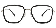 Nayeli Aviator Black-Silver Glasses