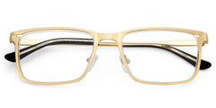 Roxana Rectangle Gold Glasses