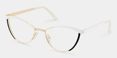 Sydney Cat Eye White Glasses