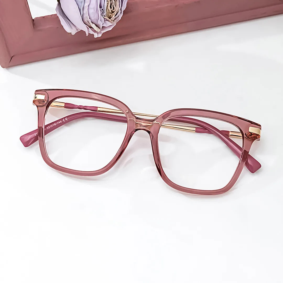 Jacqui Square Pink Glasses