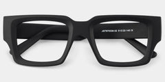 Garza Rectangle Black Glasses