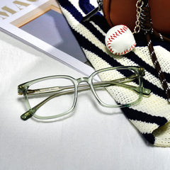Zoe Square Green Glasses
