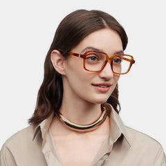 Talia Square Yellow Glasses