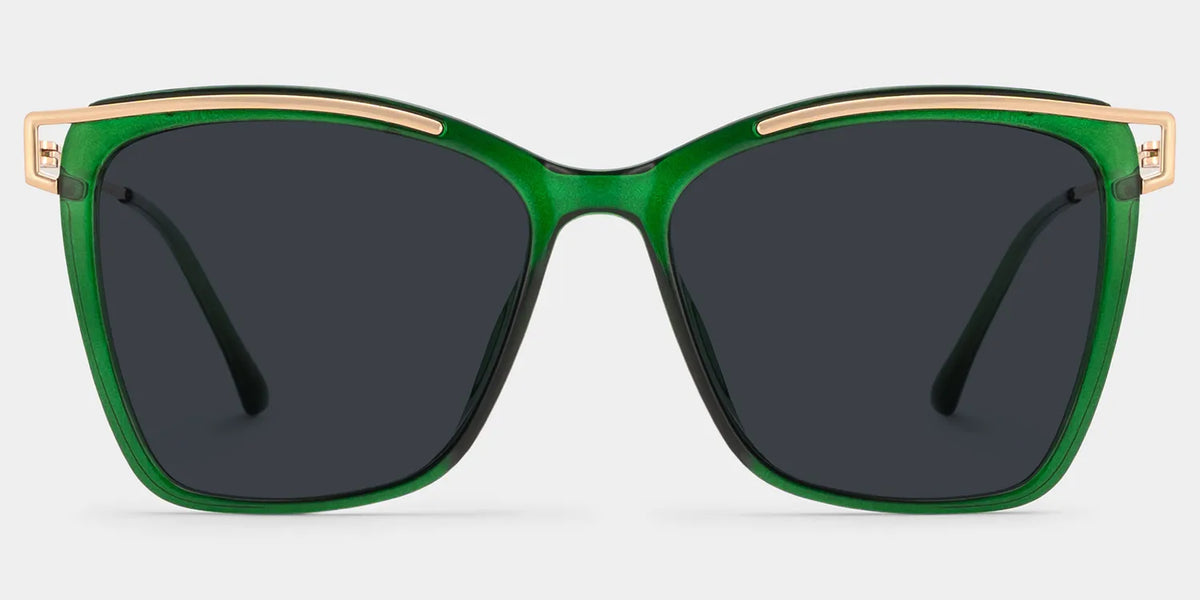 Krystle Square Green Glasses