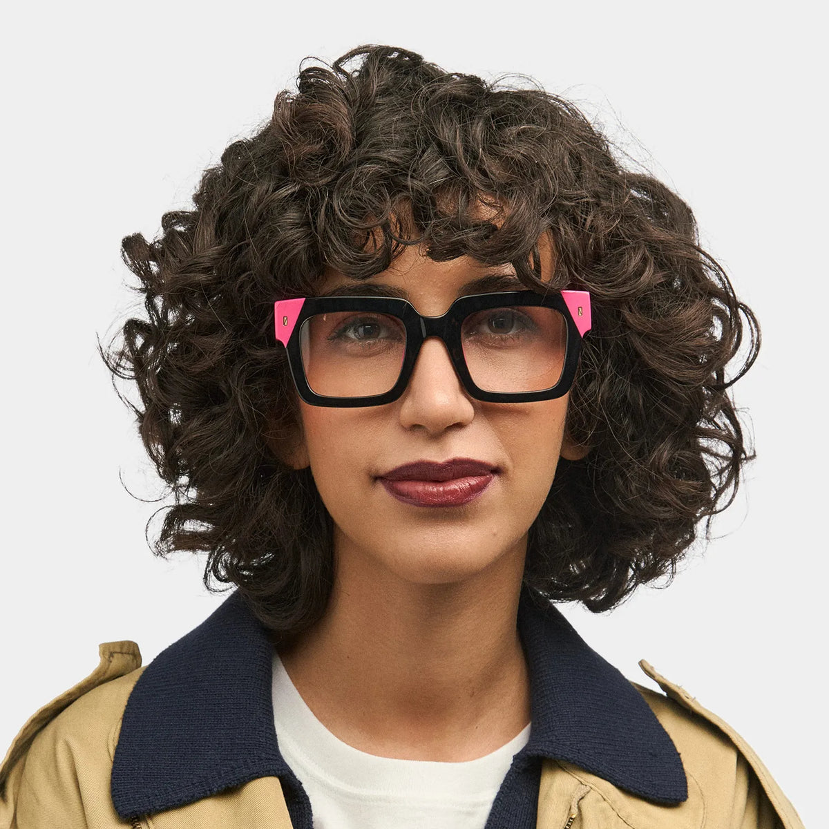 Sarah Rectangle Black Glasses