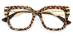 Lidia Square Leopard Glasses