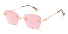 Seth Rectangle Rose Gold Glasses