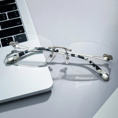 Seth Rectangle Silver Glasses