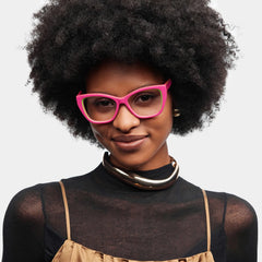 Blaise Cat-Eye Pink Green Glasses