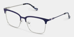 Cleo Browline Blue Silver Glasses