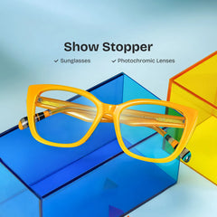 Julius Butterfly Yellow Glasses
