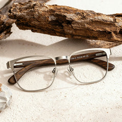 Luke Browline Silver Glasses