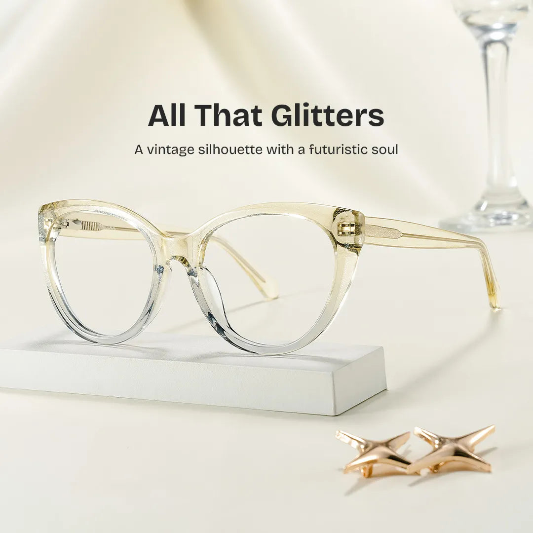Kiera  Cat-eye Green Glasses