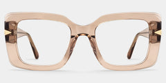 Neon Square Beige Glasses