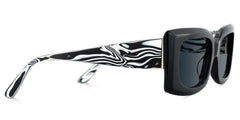 Orduno Rectangle Black Sunglasses