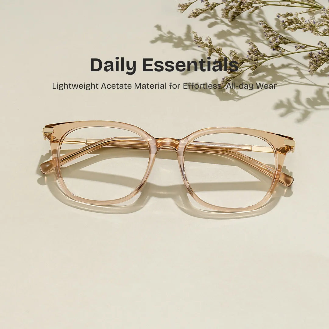 Vilmarie Square Beige Glasses