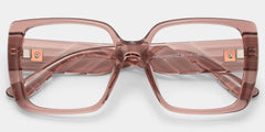 Maya Clear Brown Square Glasses