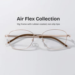 Nicole Rectangle Gold Glasses