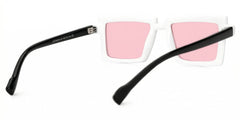 Zephyr Rectangle White Glasses