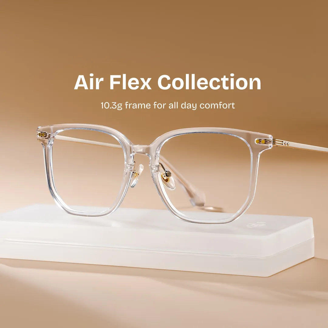 Eve Rectangle Clear Glasses