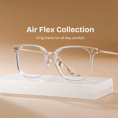 Eve Rectangle Clear Glasses