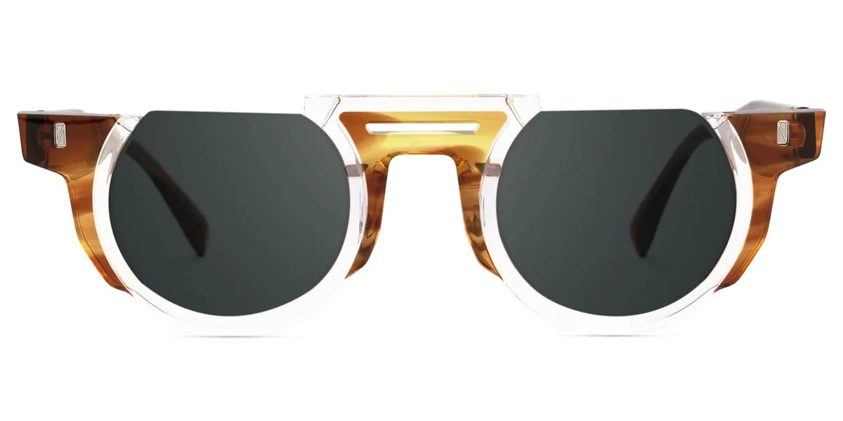 Mastin Round Brown Glasses