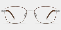 Nicole Rectangle Brown Glasses