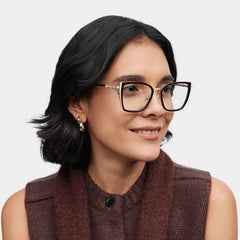 Juniper Rectangle Black Glasses