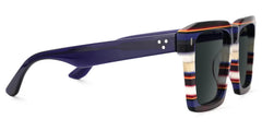 Kenish Square Blue White Glasses