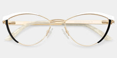 Sydney Cat Eye White Glasses