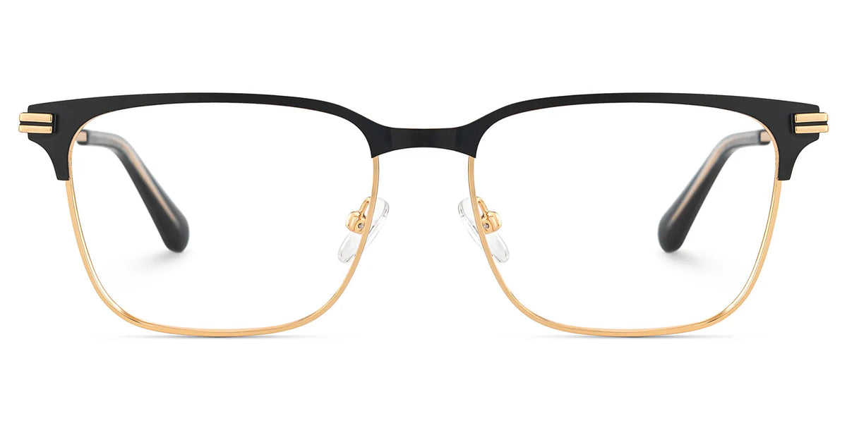 Marshall Rectangle Black Gold Glasses
