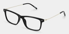 Eleanor Rectangle Black Glasses