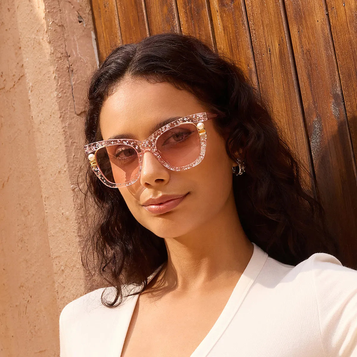 Pearl Cateye Pink Glasses